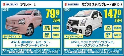 おすすめ中古車情報