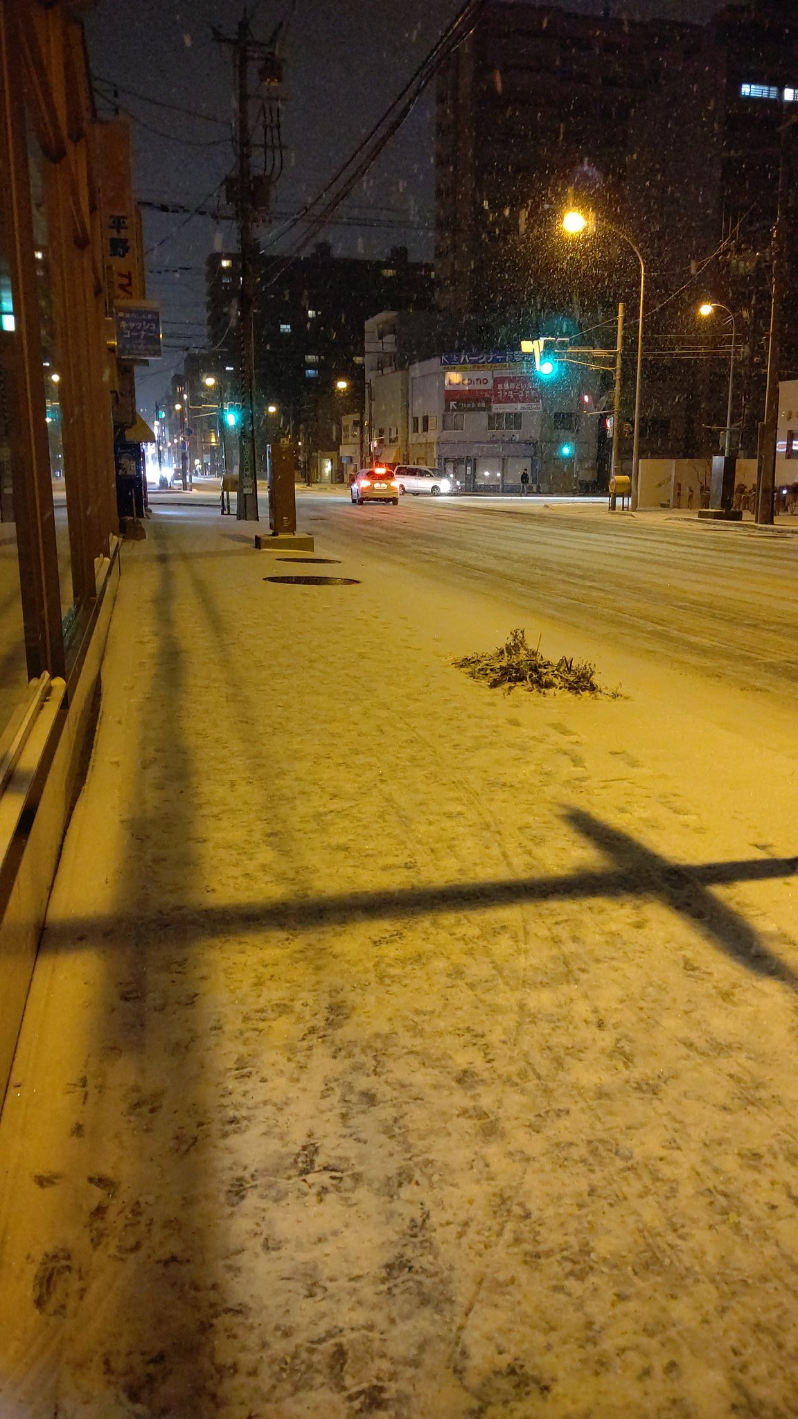 雪が降ってきた、 ホワイトクリスマスですね！ 寒いけど、真っ白な景色は好きです pic.twitter.com/TXAOHigKG9 [おもちゃの平野【Twitter】]