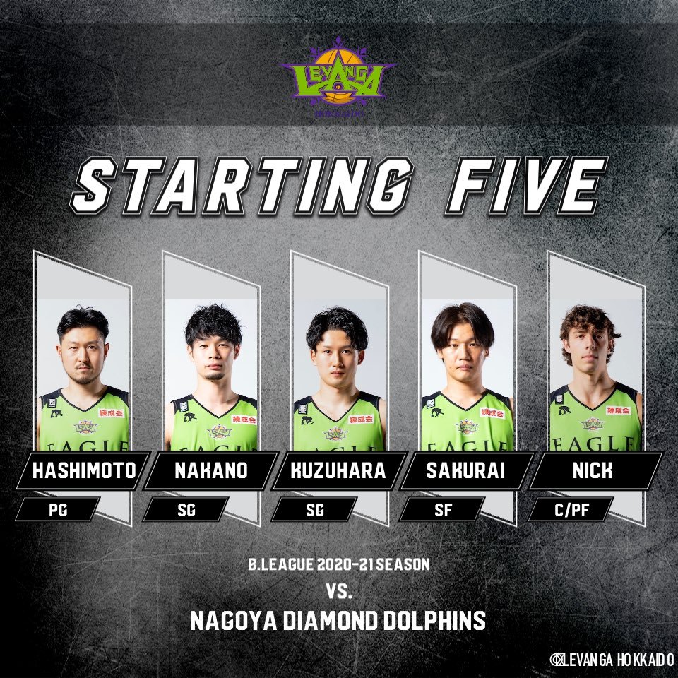 【Today's Starting5】#Bリーグ 2020-21 SEASON Vol.1 2020.10.3. SAT#レバンガ北海道 v... [レバンガ北海道【Twitter】]