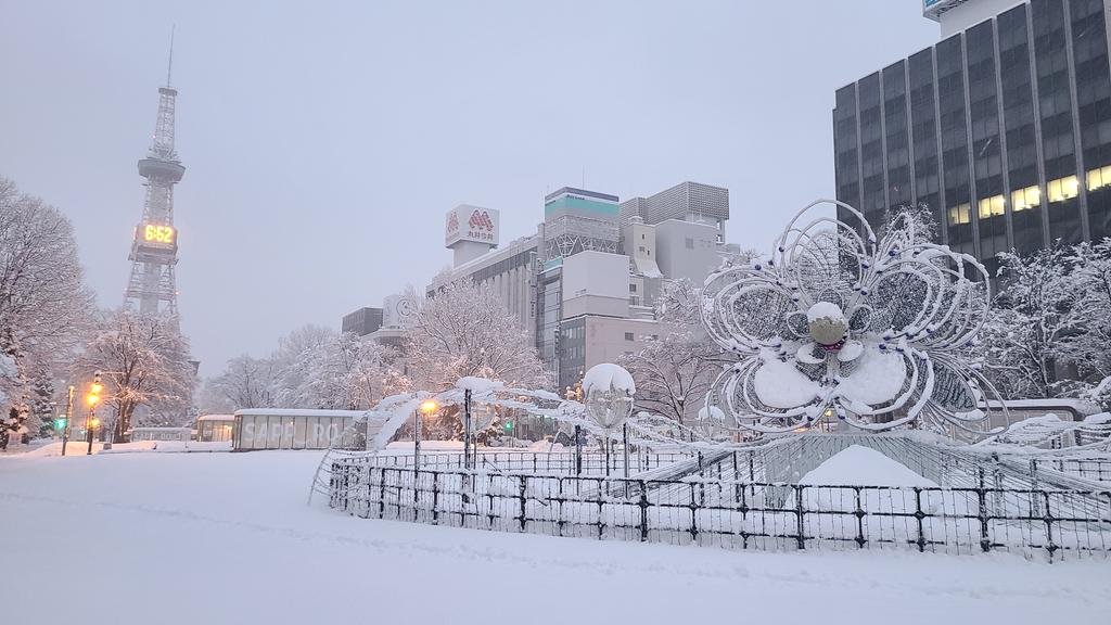 今日の道内は荒れ模様🌀札幌校のある大通公園近辺は足もとが悪く⛄警報の出ている地域の皆さんは特にお気をつけてお出掛けくださいね❄#... [小林豊子きもの学院【Twitter】]