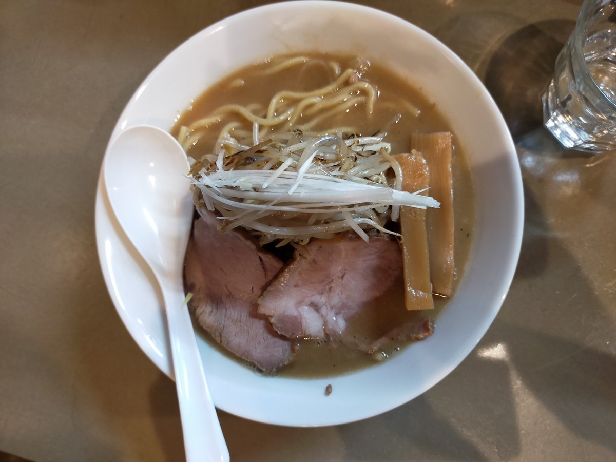 ごちそうさまでした味噌と中華そばいただきました#麺処玖 [やさしい、とんこつ 麺 かまくら【Twitter】]