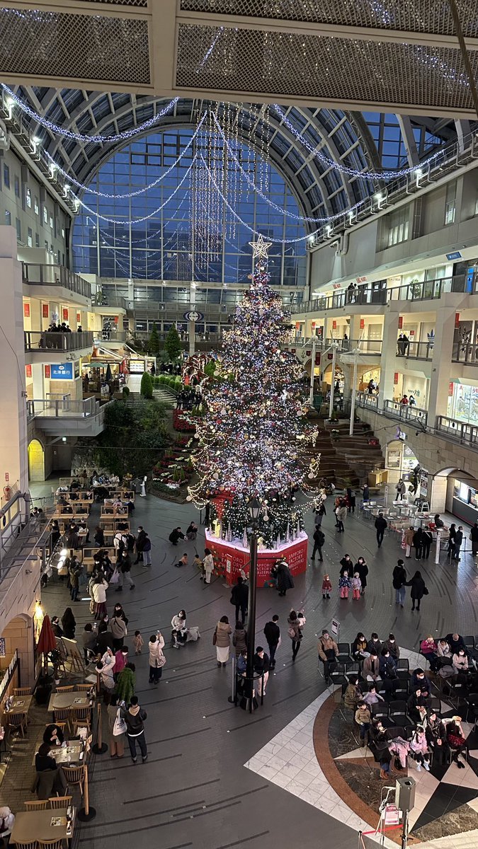 おはようございます☁️今日はクリスマスイヴですね🎄札幌の風物詩 サッポロファクトリーのクリスマスツリーは今年もキラキラ✨きもので見... [小林豊子きもの学院【Twitter】]