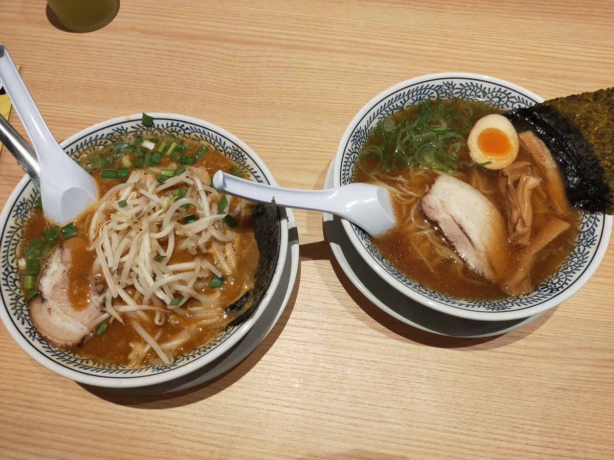 ごちそうさまでした #丸源ラーメン [やさしい、とんこつ 麺 かまくら【Twitter】]