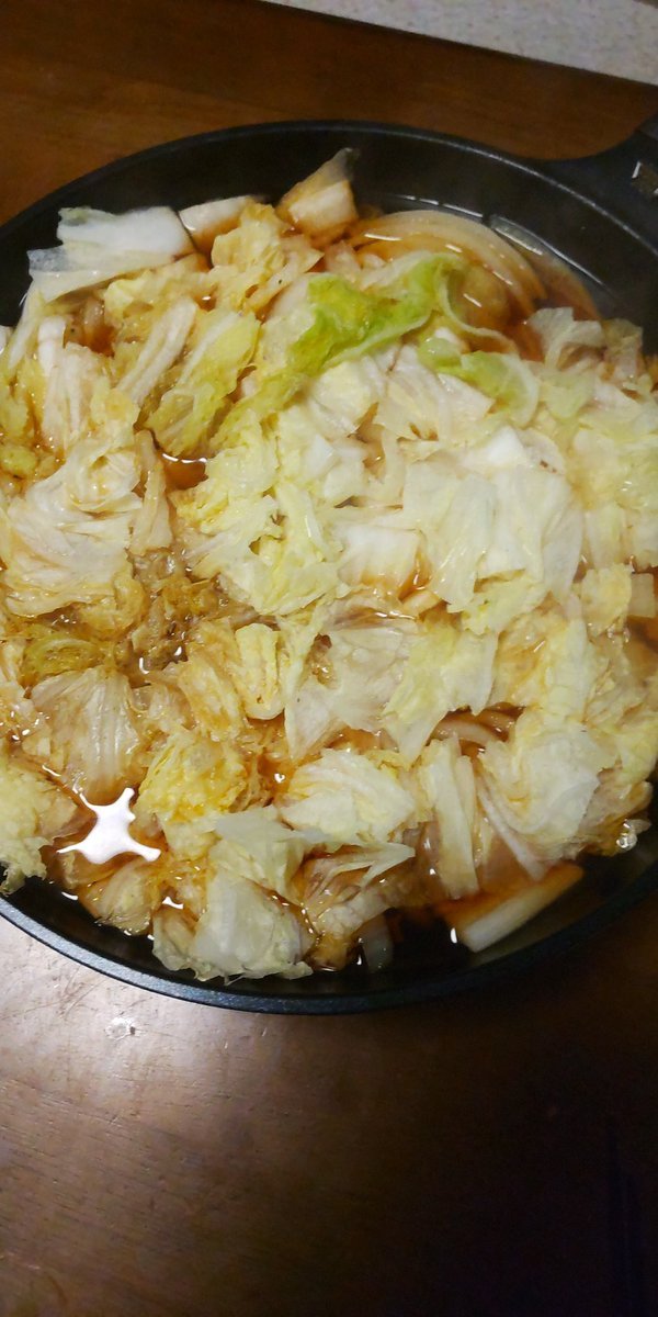 キャベツをやめて、玉ねぎと白菜で鍋を作る！たっぷり野菜を食べる [おもちゃの平野【Twitter】]