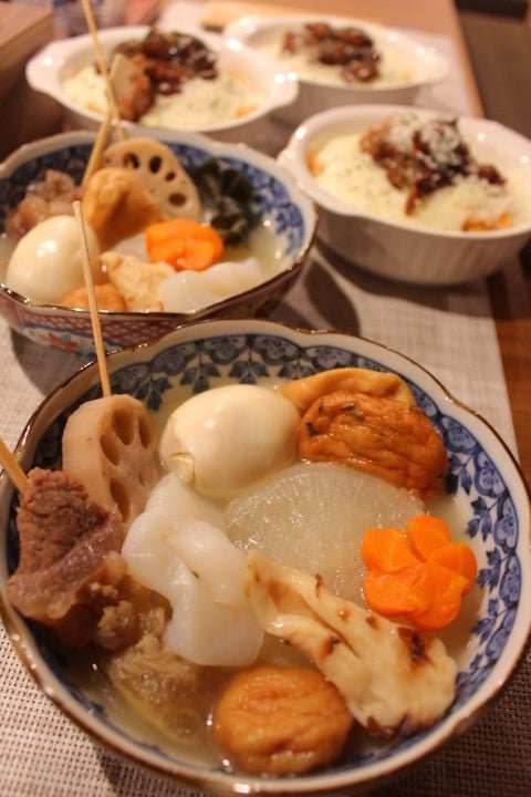 牛筋の白だしおでんと焼肉ドリア [深夜食堂 きーちゃんのおうちごはん【ブログ】]