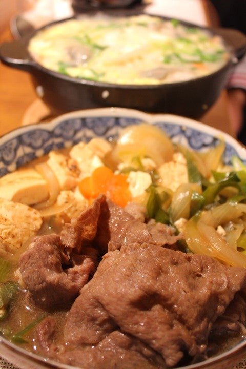 黒毛和牛の肉豆腐と豆苗入り牡蠣雑炊 [深夜食堂 きーちゃんのおうちごはん【ブログ】]